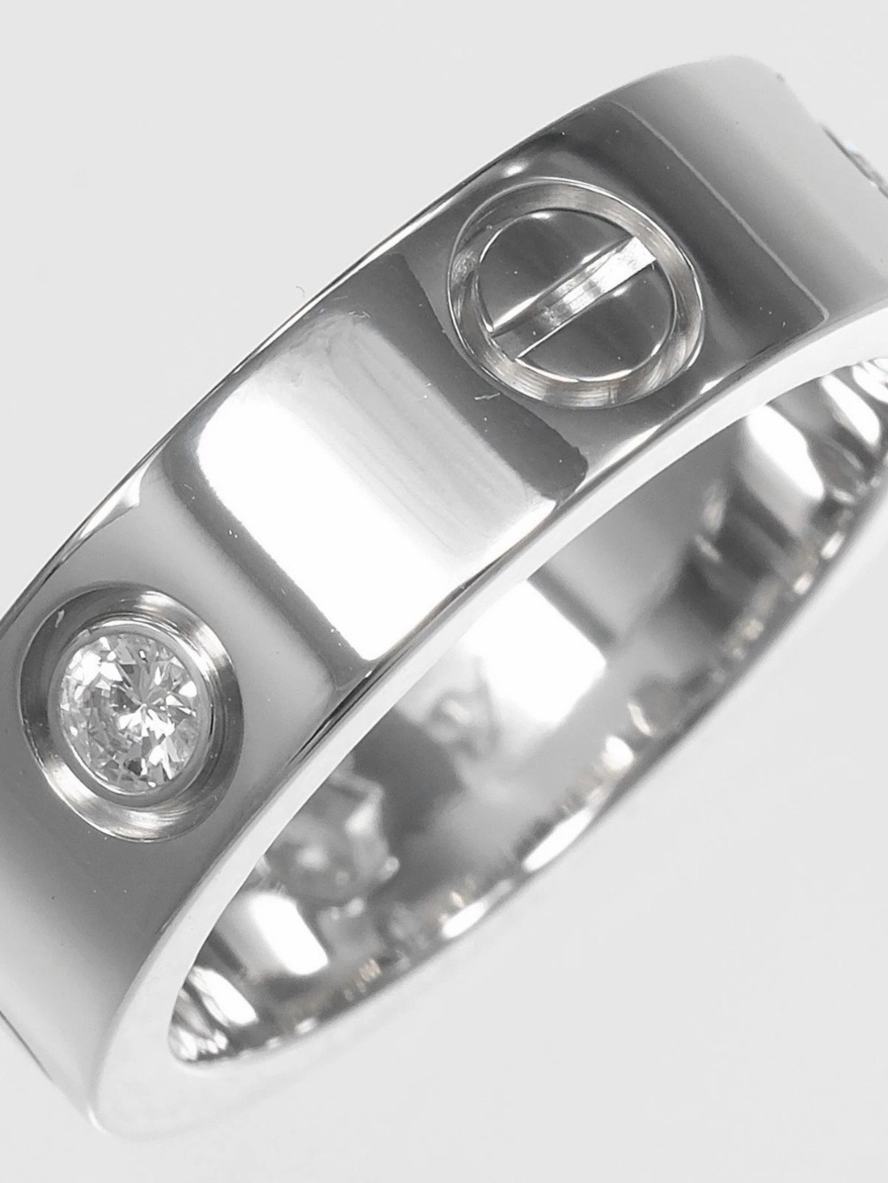 Cartier Classic Love Ring 3 Diamonds 750 WG Cartier Size : 51 ( US 5.75) - Picture 13 of 16